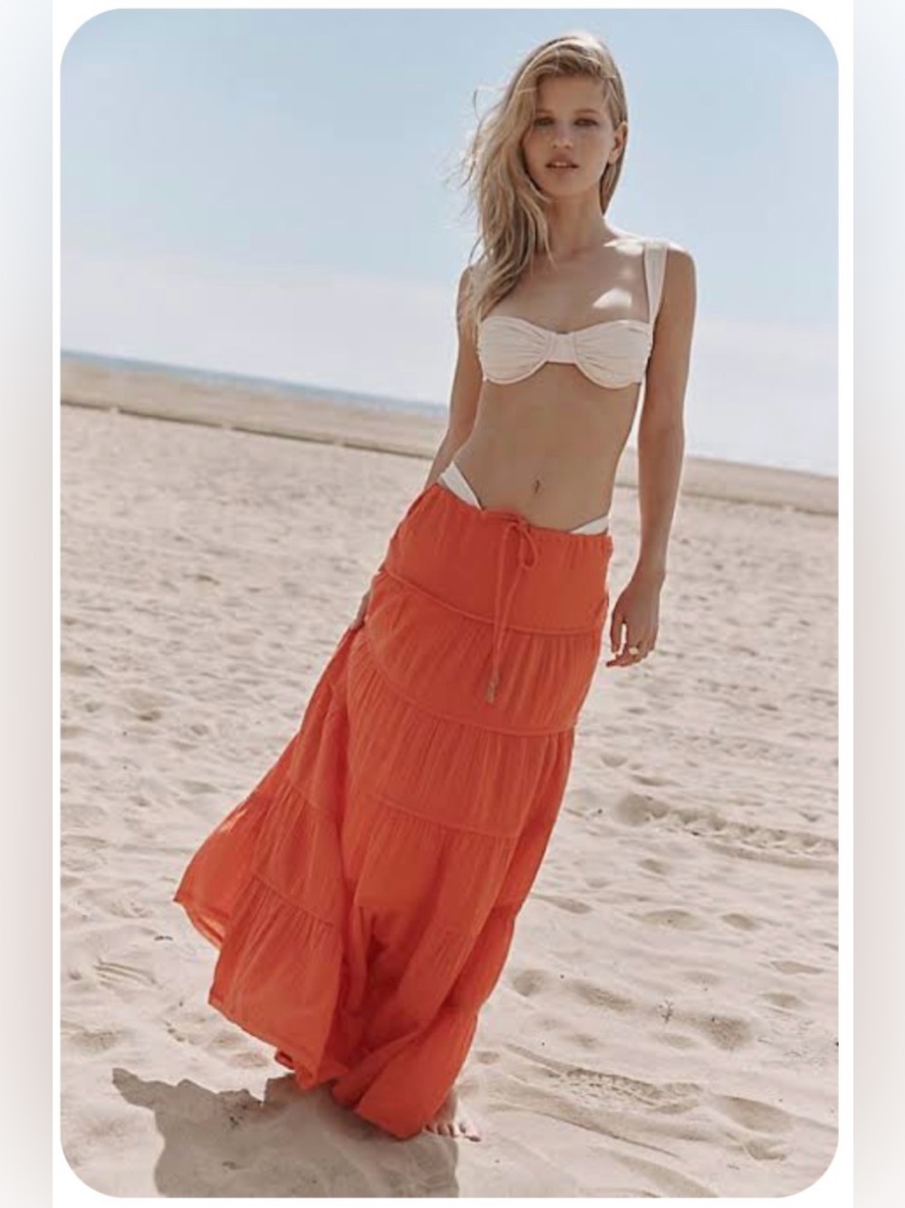Worn once Free People Simply Smitten Maxi skirt in the color Zesty